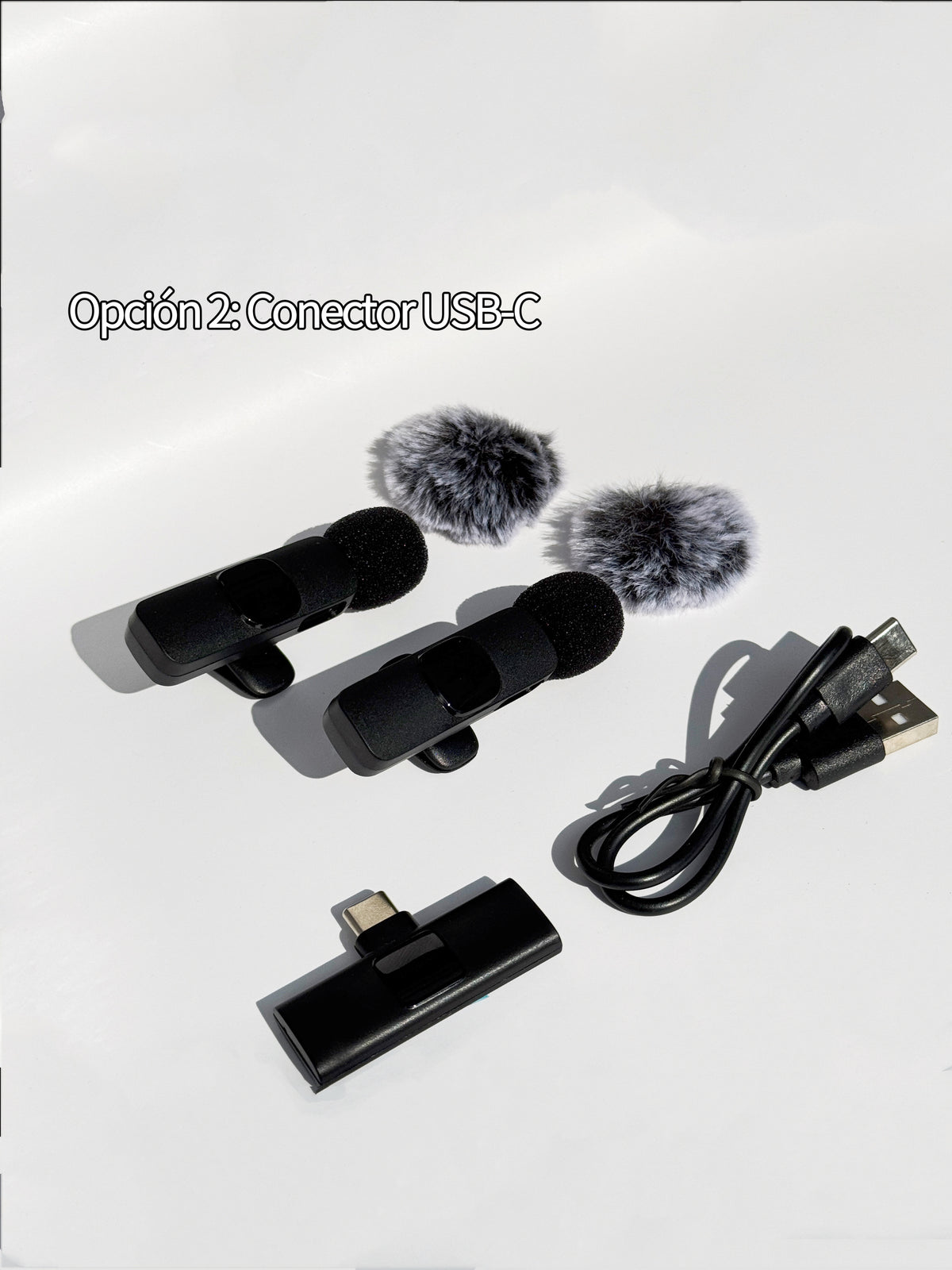 Set 2 micrófonos + 1 conector